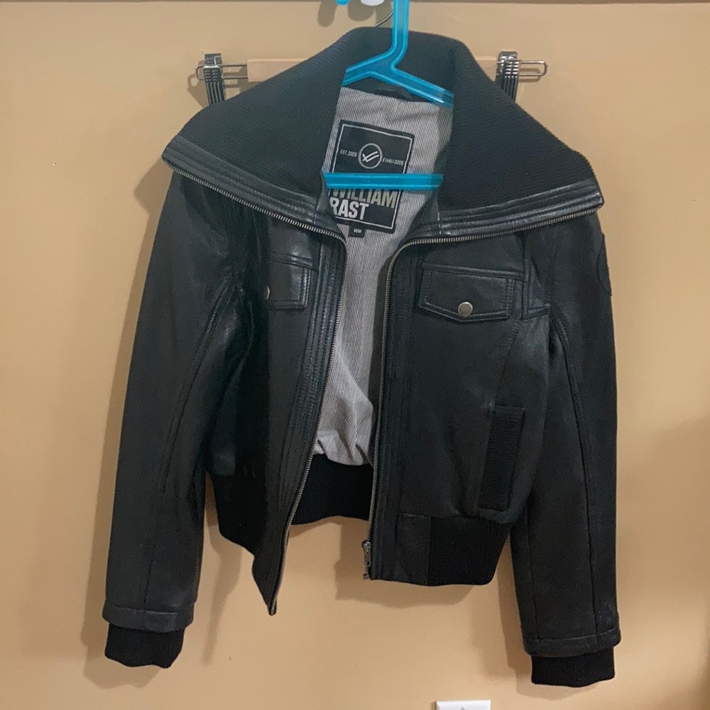 Women’s leather Moto jacket nwot sz M William Rast
